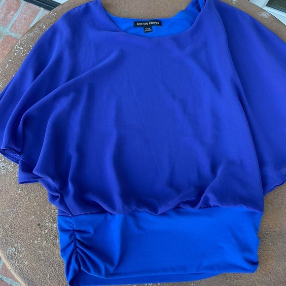 Y2K Boston proper sheer party chiffon blouse sz xs - Picture 5 of 6